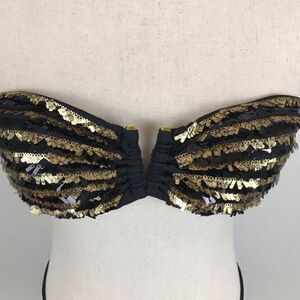 Victoria’s Secret bandeau sequined string bikini top XS